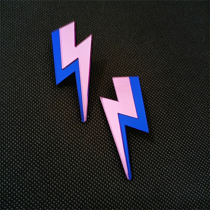 Glitter Lightning Acrylic Stud Earrings