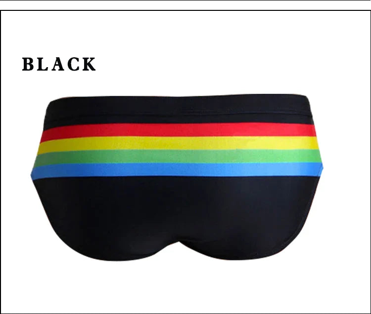 Sexy Striped Swim Briefs