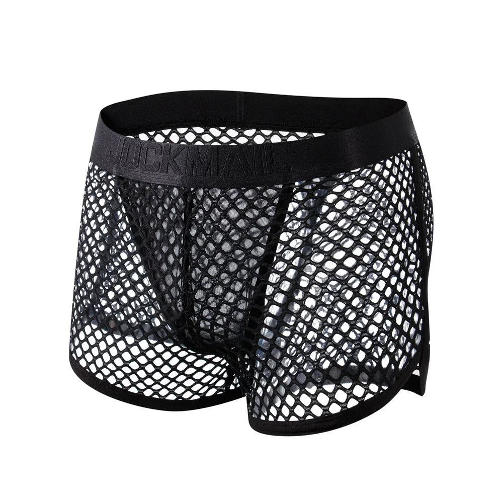 Jockmail Reveal All Fishnet Underwear Shorts
