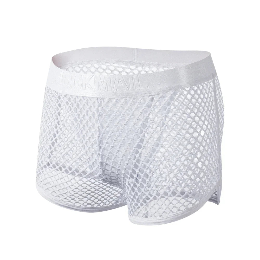 Jockmail Reveal All Fishnet Underwear Shorts