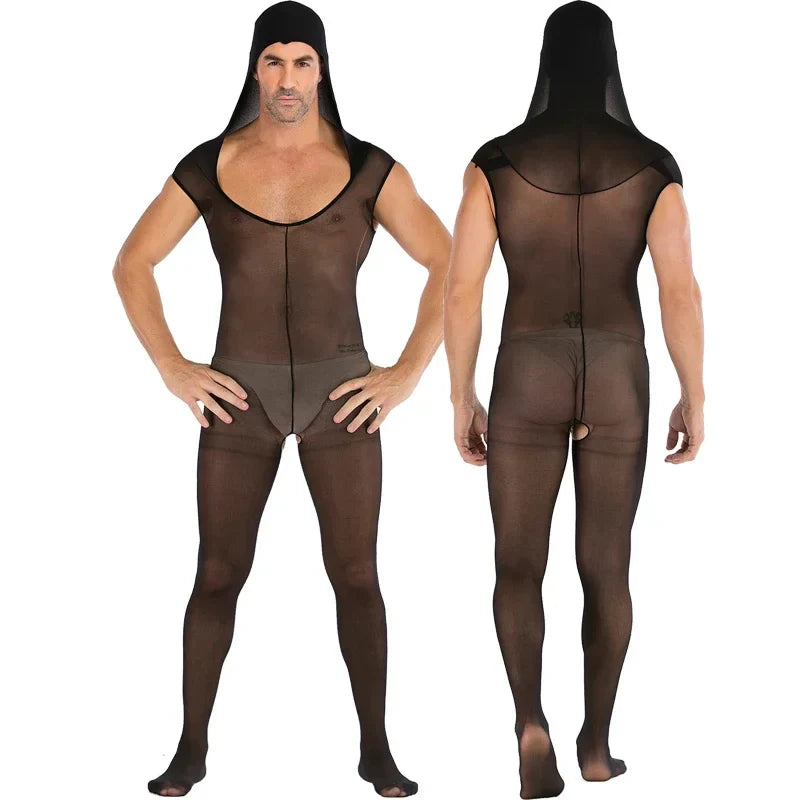 Hollow Temptation Men's Fishnet Pantyhose