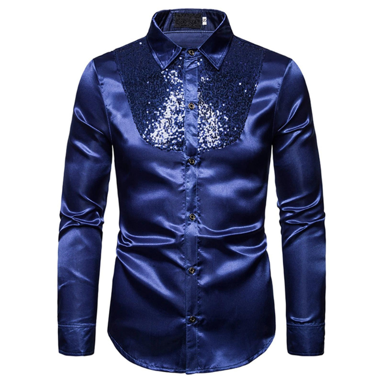 Sequin Satin Basics Shirt