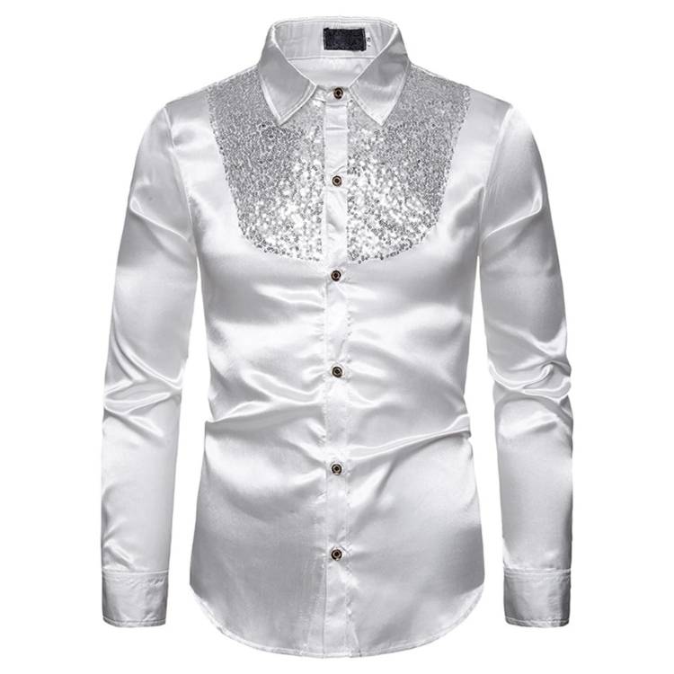 Sequin Satin Basics Shirt