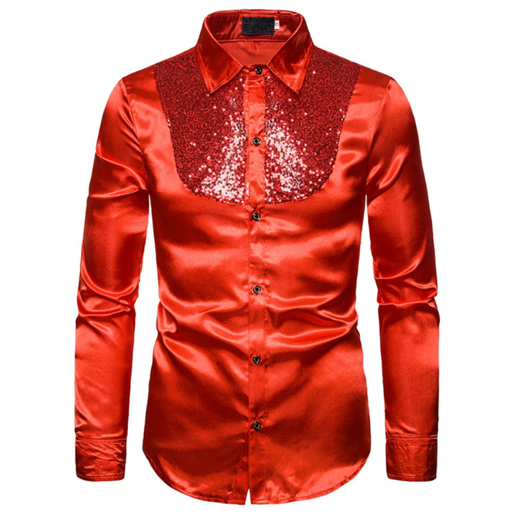 Sequin Satin Basics Shirt