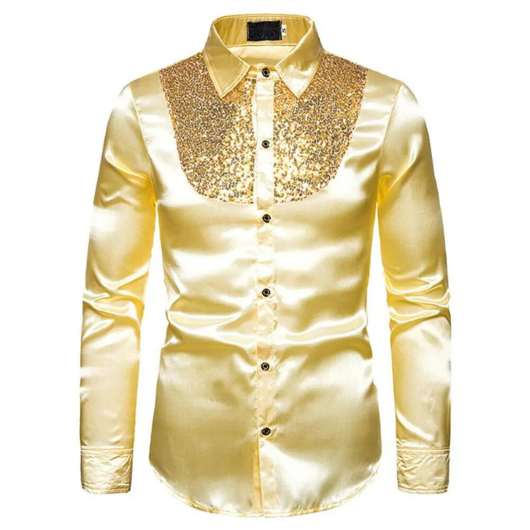 Sequin Satin Basics Shirt