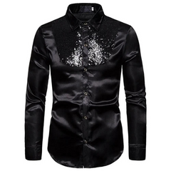 Sequin Satin Basics Shirt