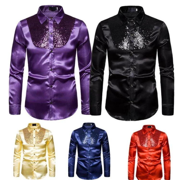 Sequin Satin Basics Shirt