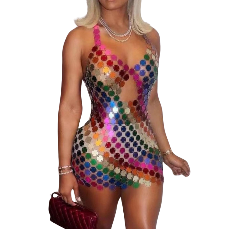 SequinSizzle Disco Mini Dress