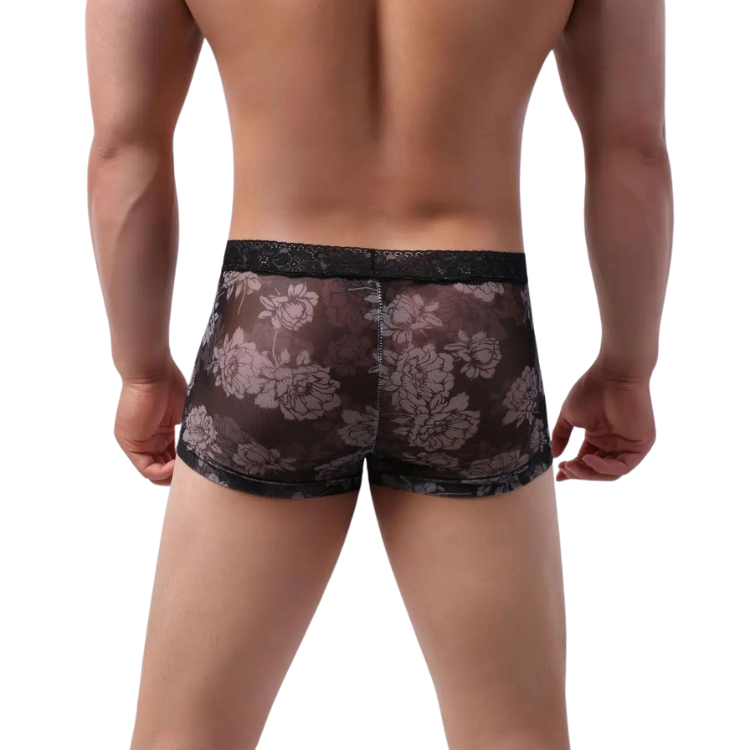 Sexy Floral Lace Underwear Boxer Briefs