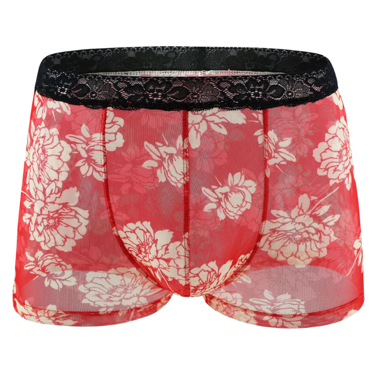 Sexy Floral Lace Underwear Boxer Briefs