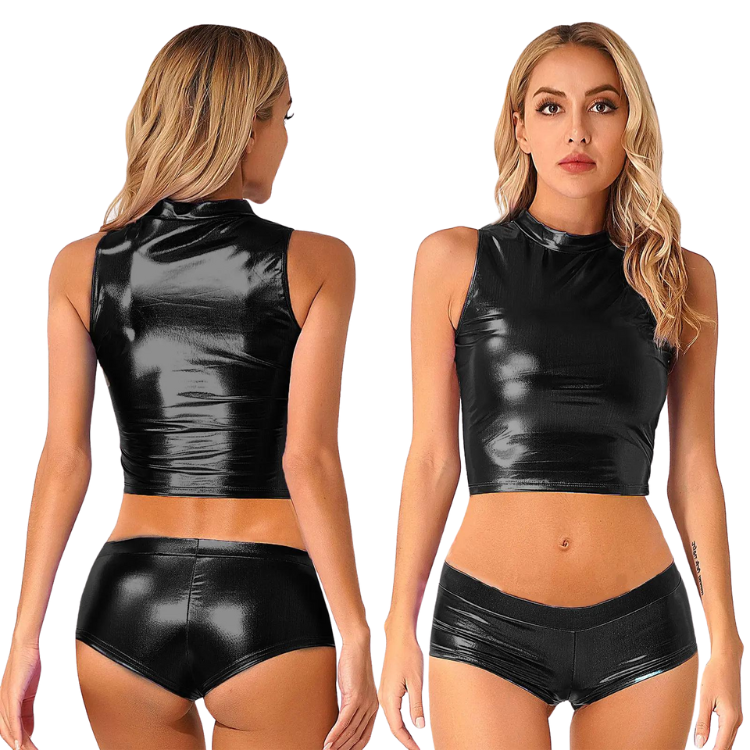 Sexy Glam Metallic Dance Outfit