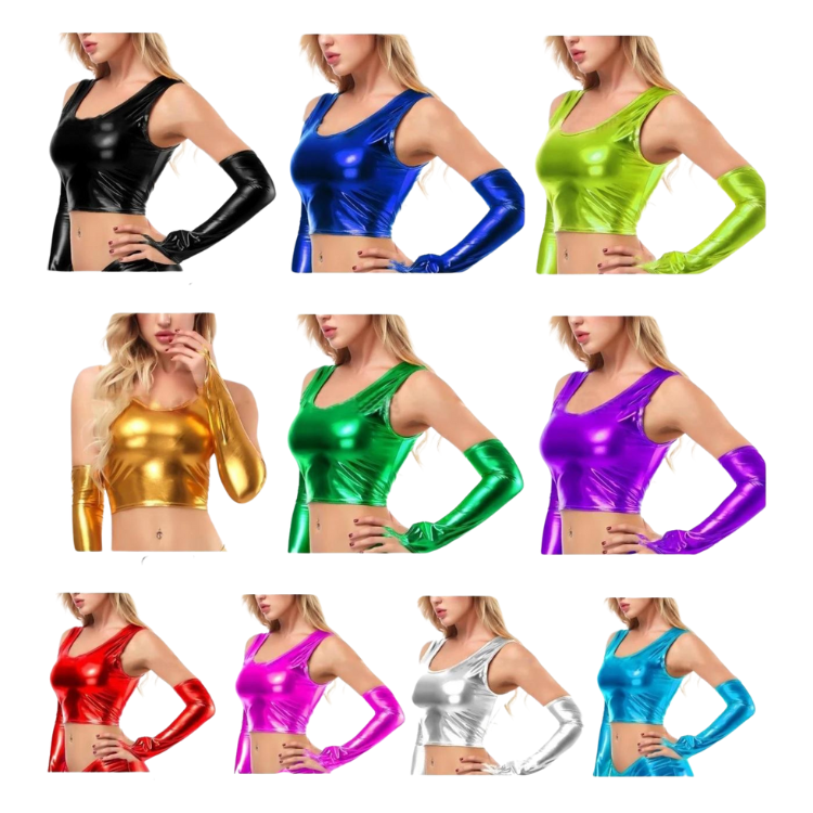 Sexy Glam Metallic Dance Tank Top