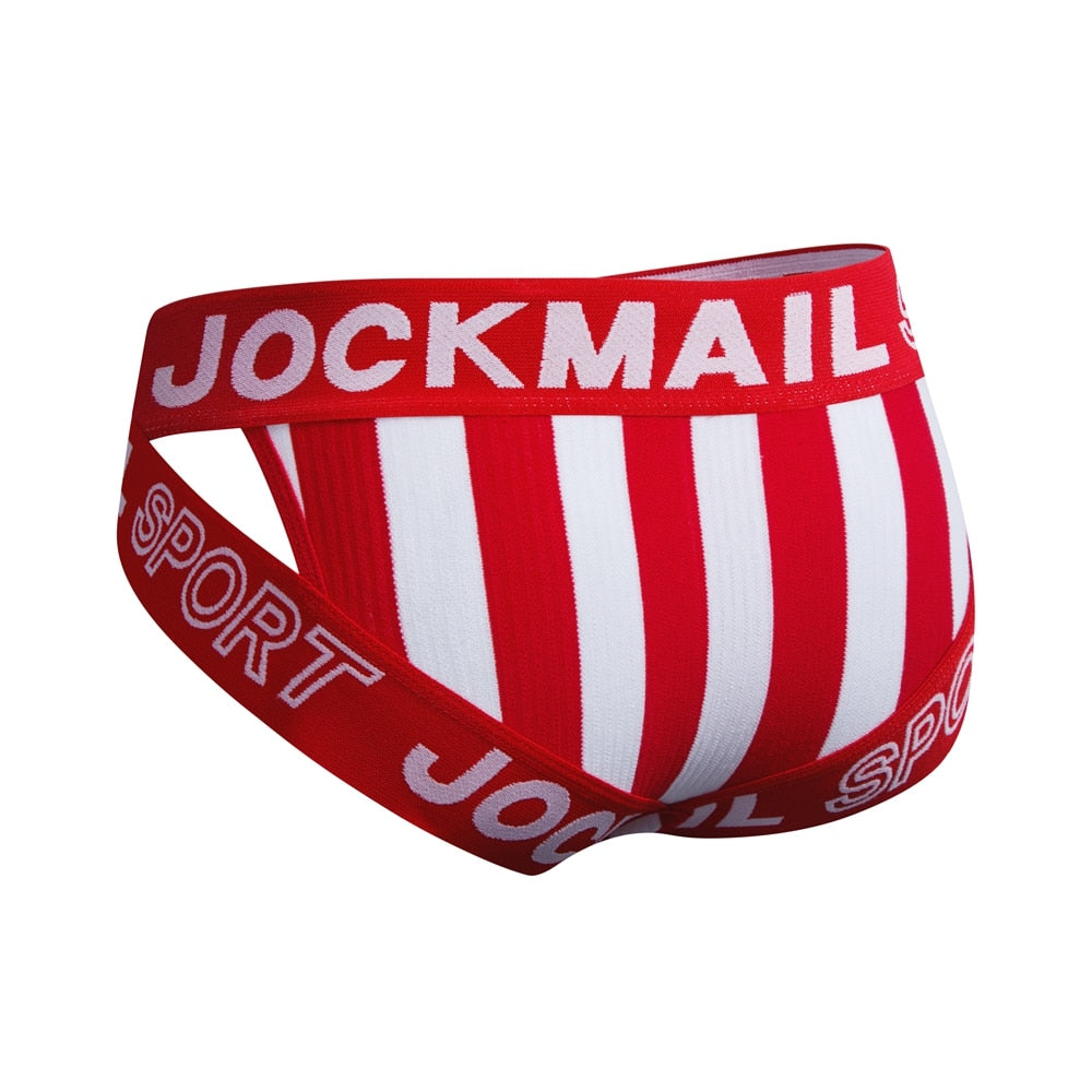 JOCKMAIL Striped & Strapped Briefs