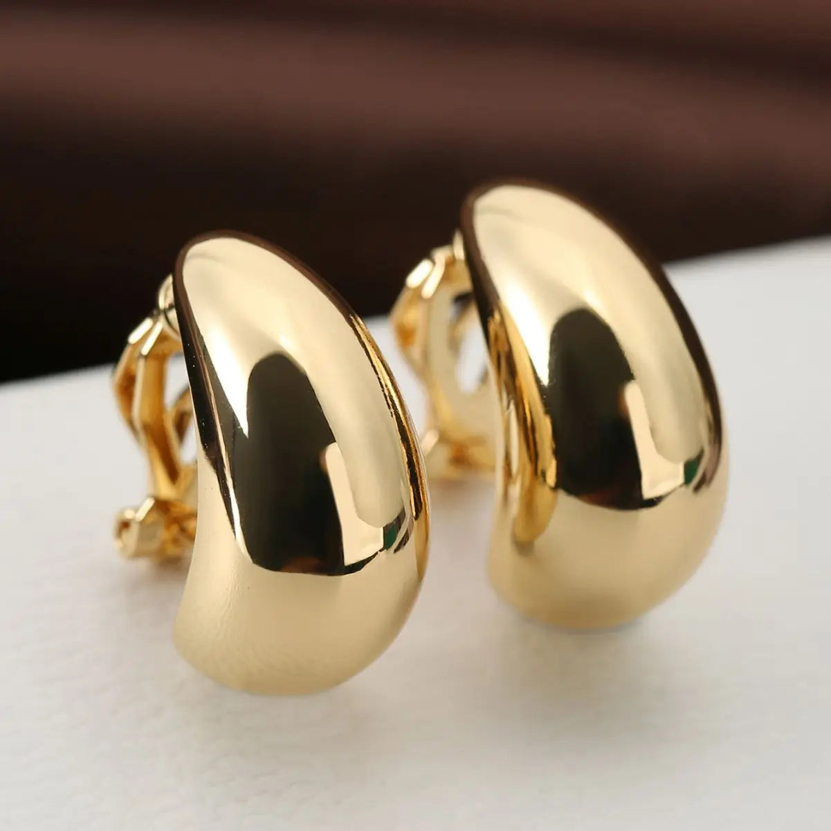 No Piercing, No Problem Champagne Clip-On Earrings