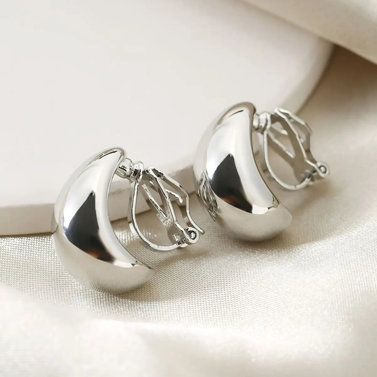 No Piercing, No Problem Champagne Clip-On Earrings