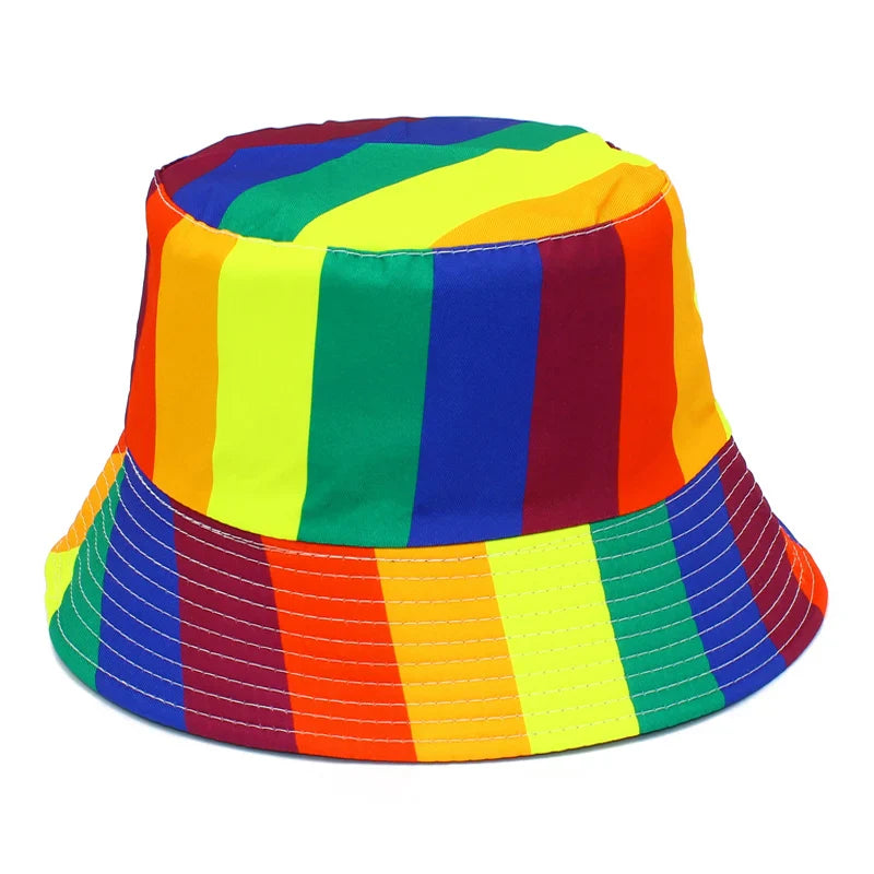 Rainbow Pride Striped Fisherman Hats