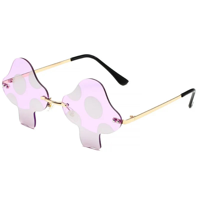 Fun Guy Mushroom Rimless Sunglasses