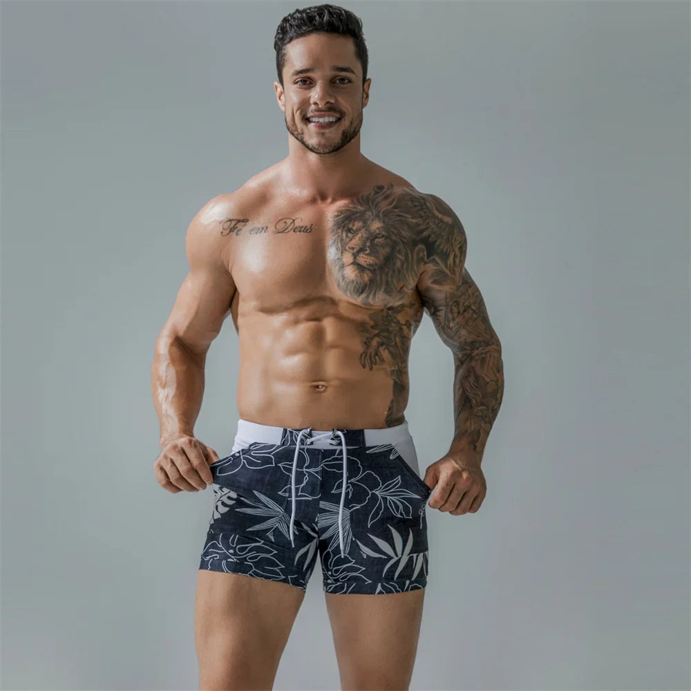 Floral Funk Quick-Drying Board Shorts