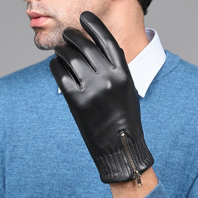 Men's Leather Gloves With Wool Lining