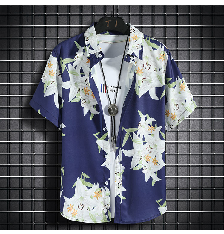 Party Life Short Sleeve Shirt + Shorts (2 Piece Outfit)
