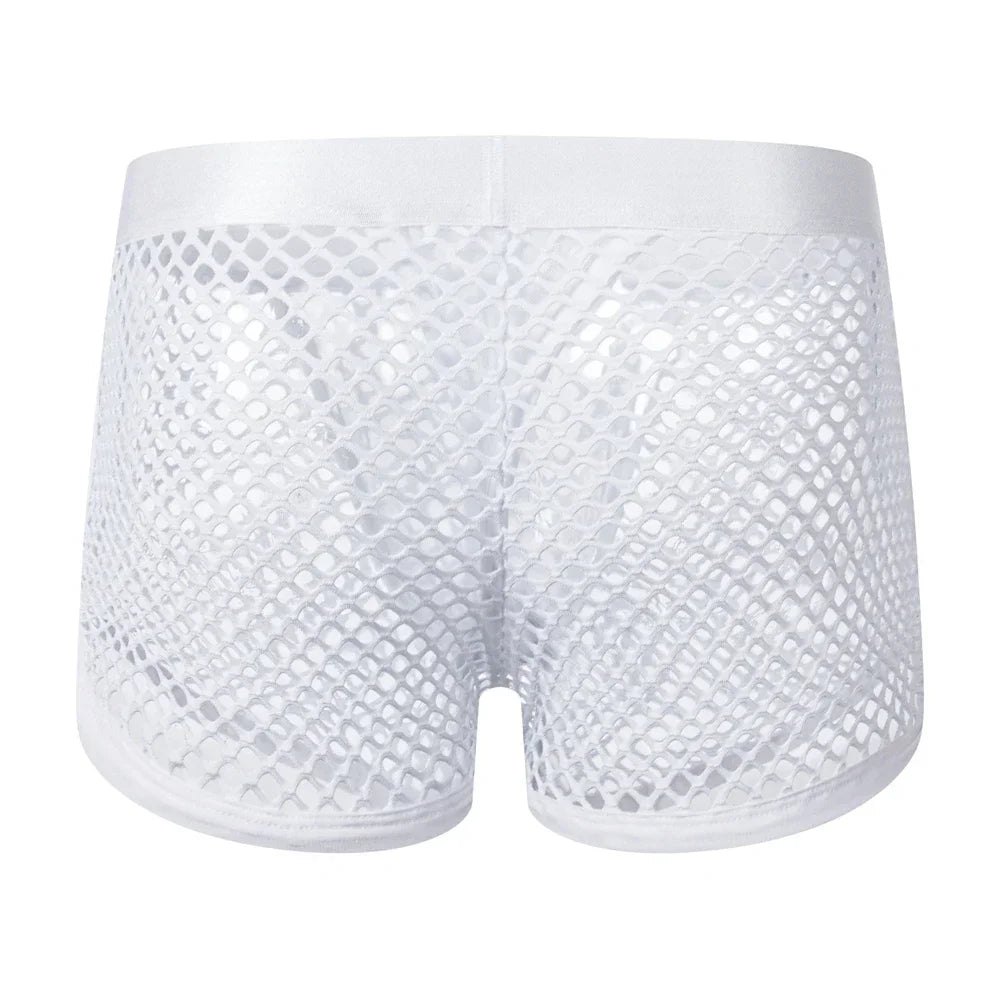 Jockmail Reveal All Fishnet Underwear Shorts