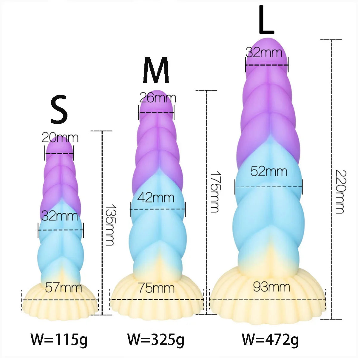 Realistic Multi-Color Alien Dildo