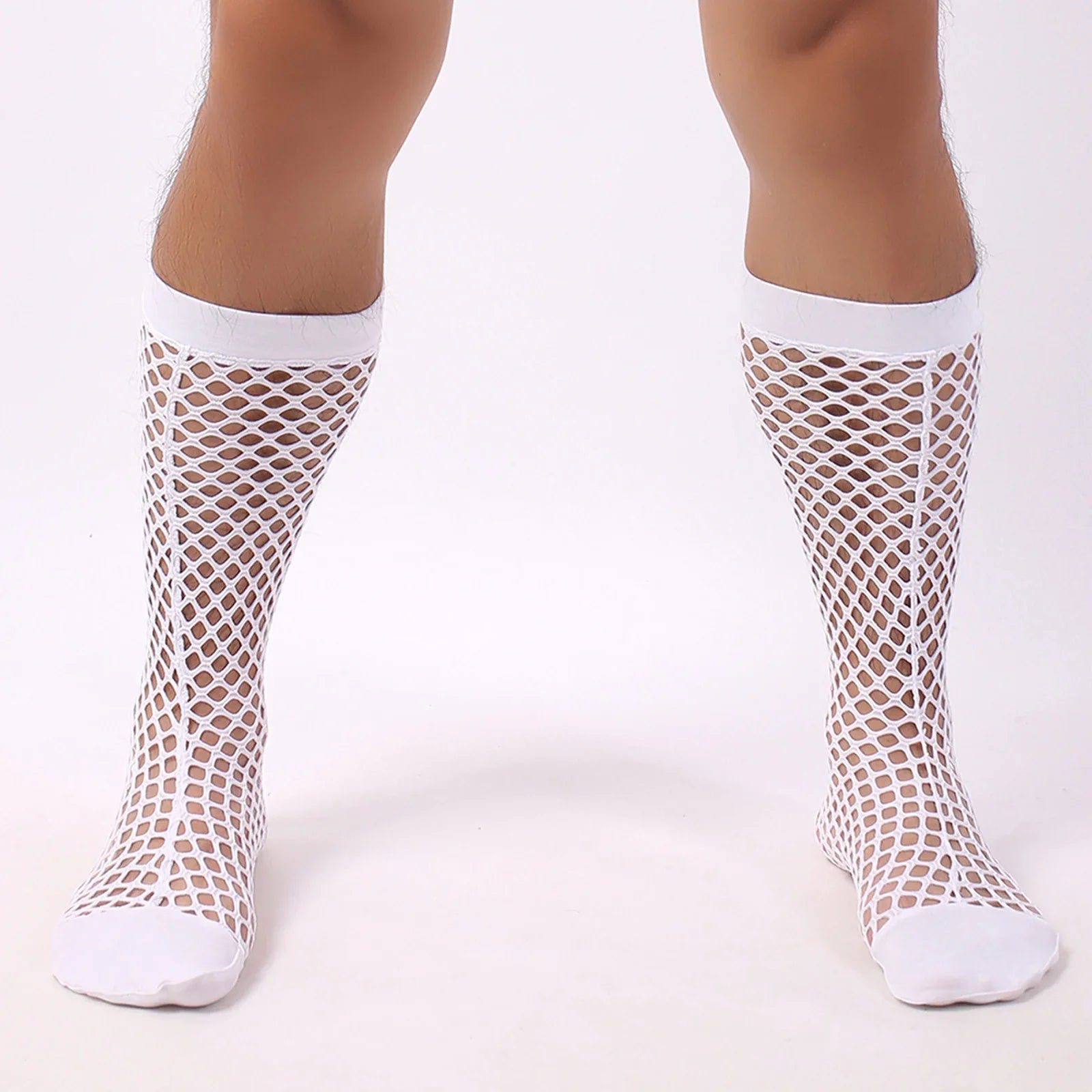 Fishnet Flair Stockings for Men