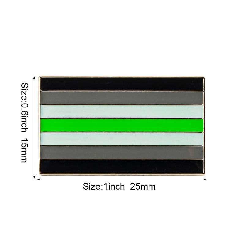 Agender Pride Flag Enamel Pin