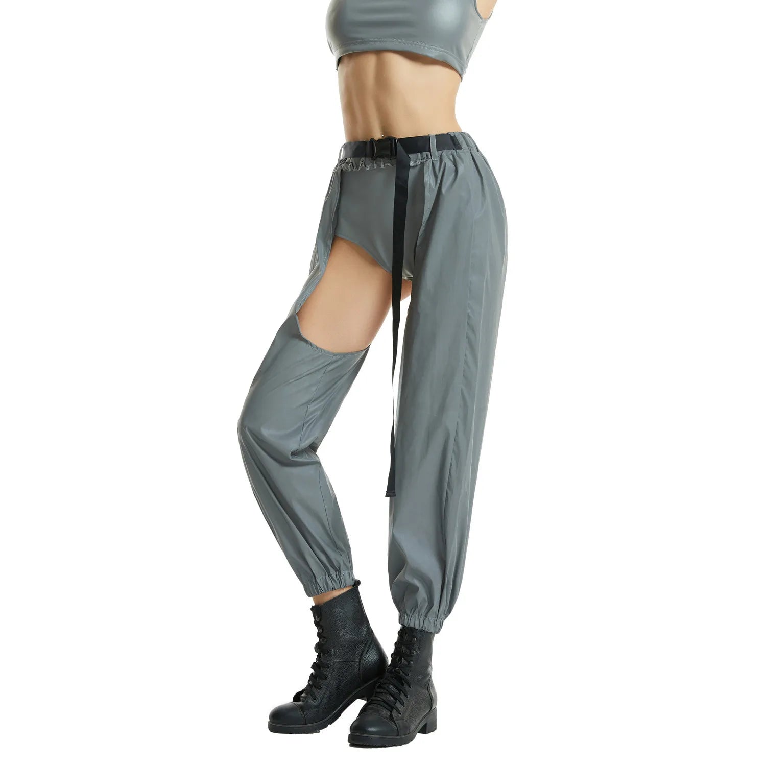 Reflective Rave Cargo Pants