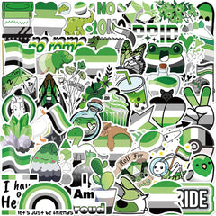 Lucky Dip Collection Of 100 Random Aromatic Pride Stickers!