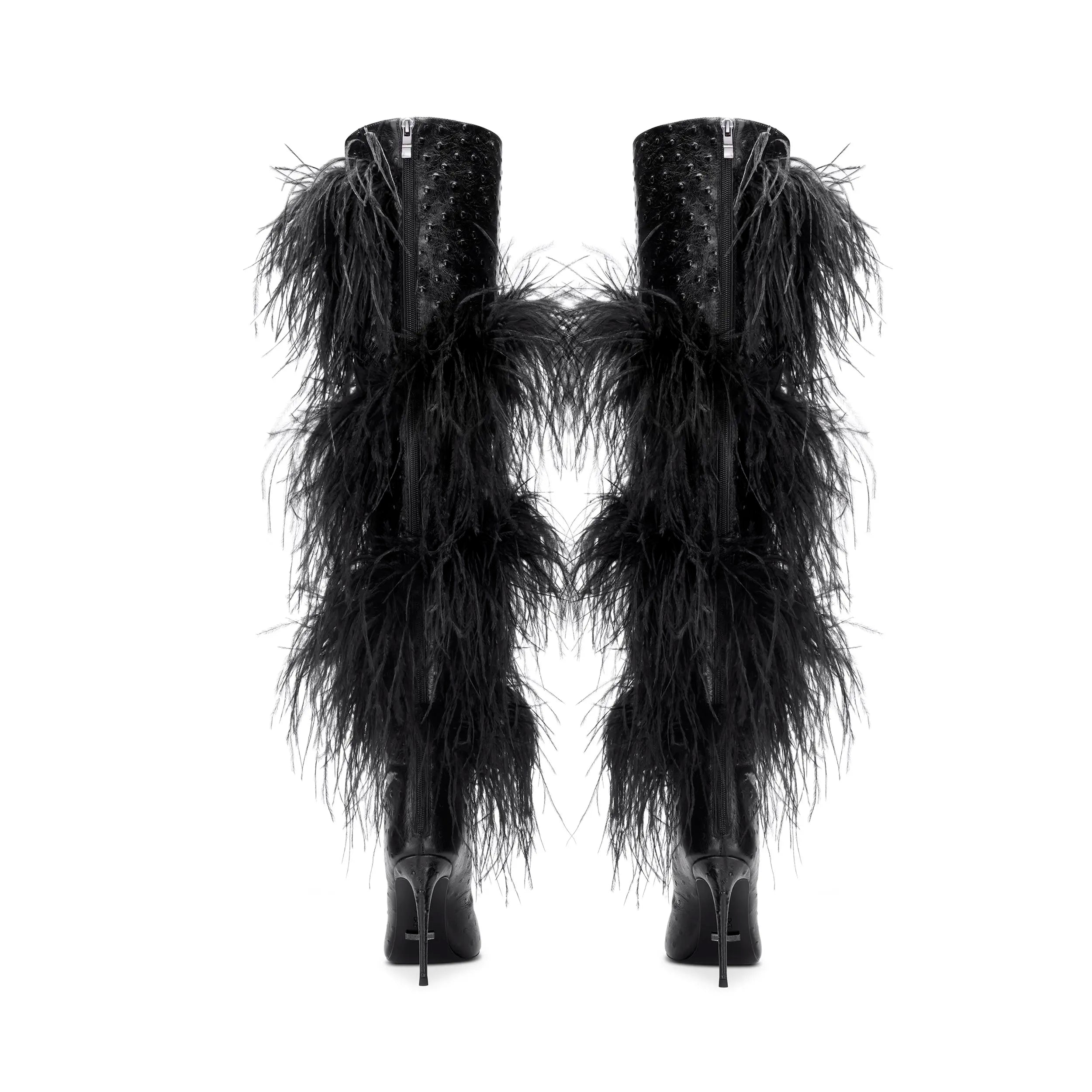 Foxy Fantasy Orange Faux Fur Boots