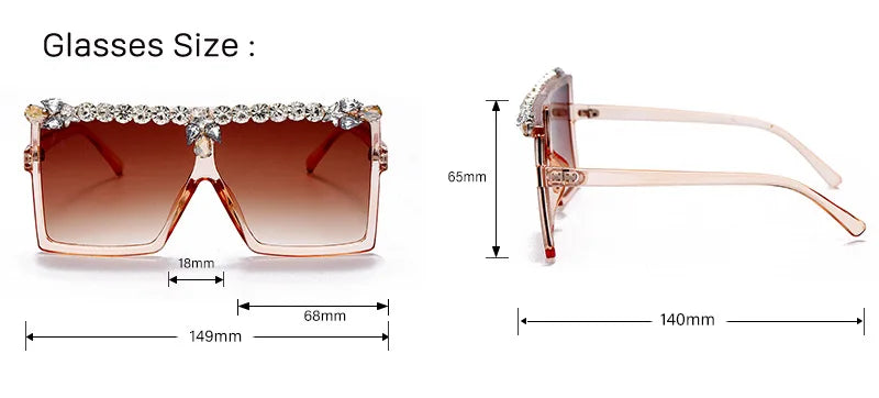 Oversized Diamond Square Sunglasses
