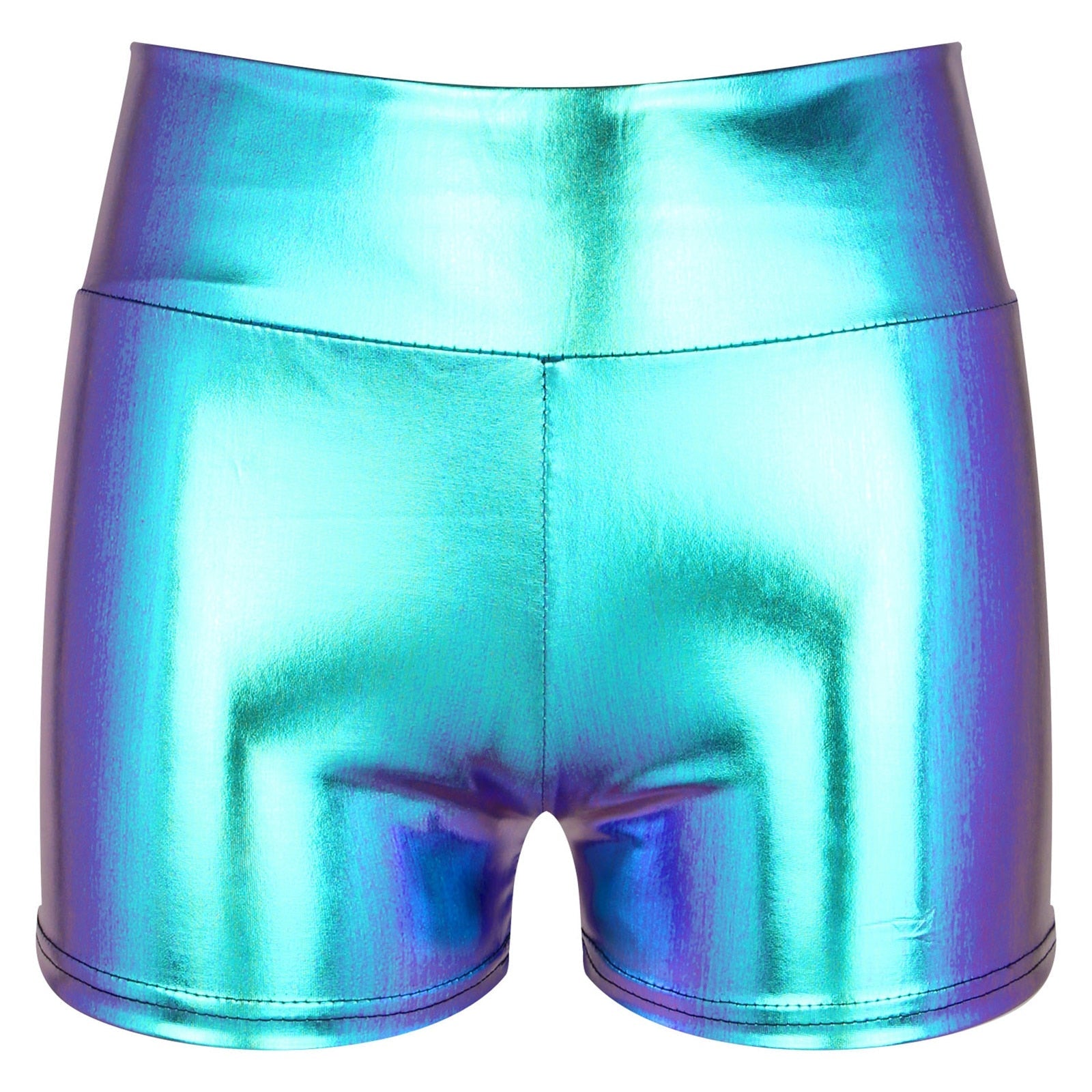 Metallic High Waisted Booty Shorts