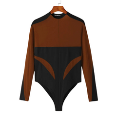 Shadow Mesh Turtleneck Bodysuit for Men