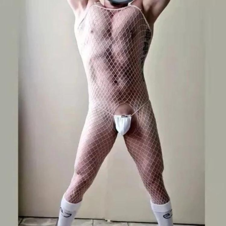 Show It All Mens Fishnet Bodysuit