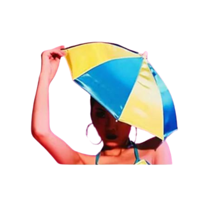 Neon Umbrella Headdress Gogo Costume