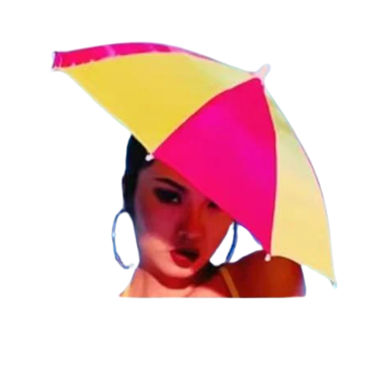 Neon Umbrella Headdress Gogo Costume
