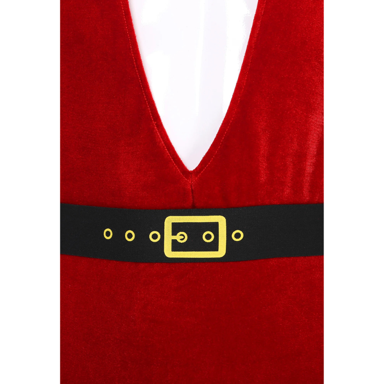 Sleeveless Soft Velvet Christmas Jumpsuit