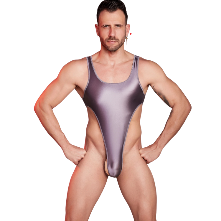 Smooth Stretch Glossy Male Playsuit