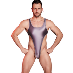 Smooth Stretch Glossy Male Playsuit