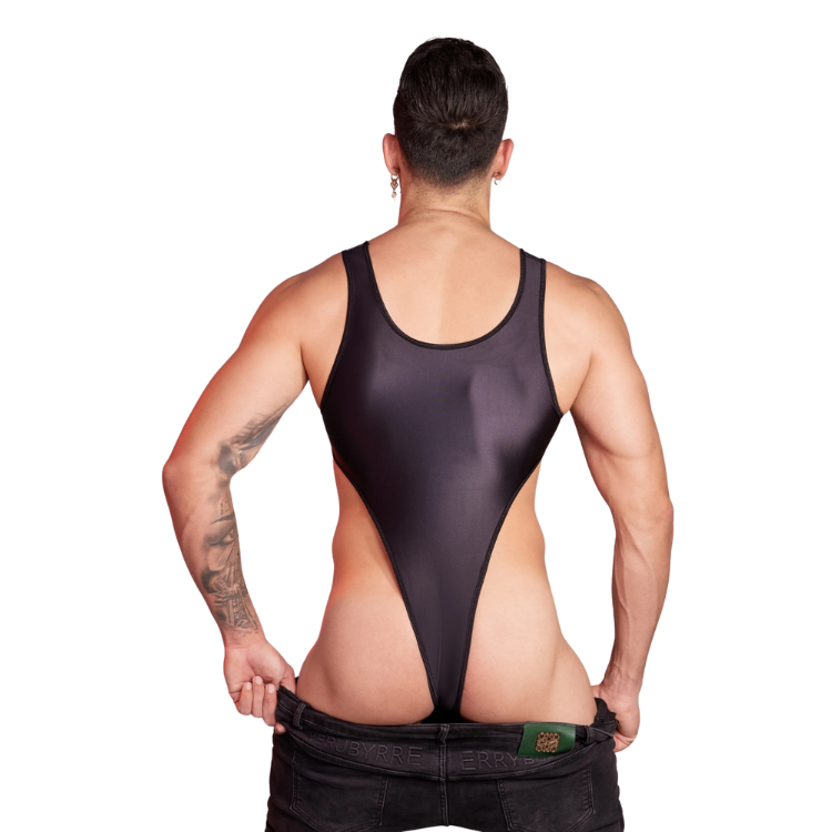 Smooth Stretch Glossy Male Playsuit