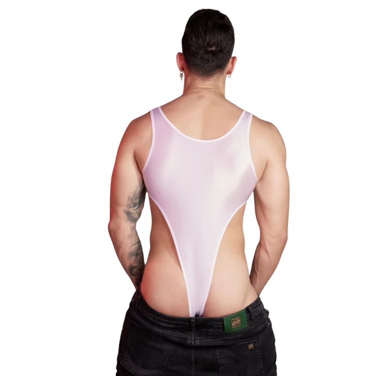 Smooth Stretch Glossy Male Playsuit