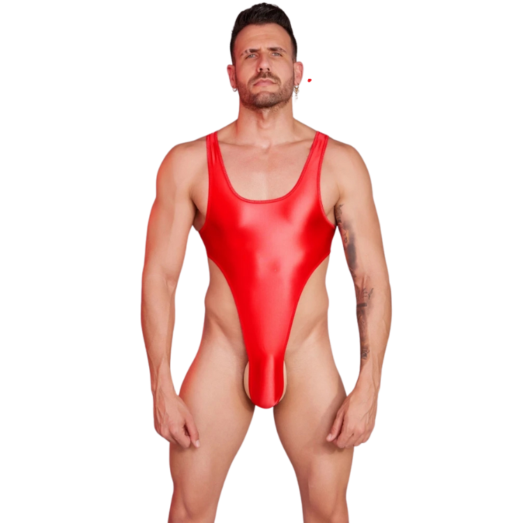Smooth Stretch Glossy Male Playsuit