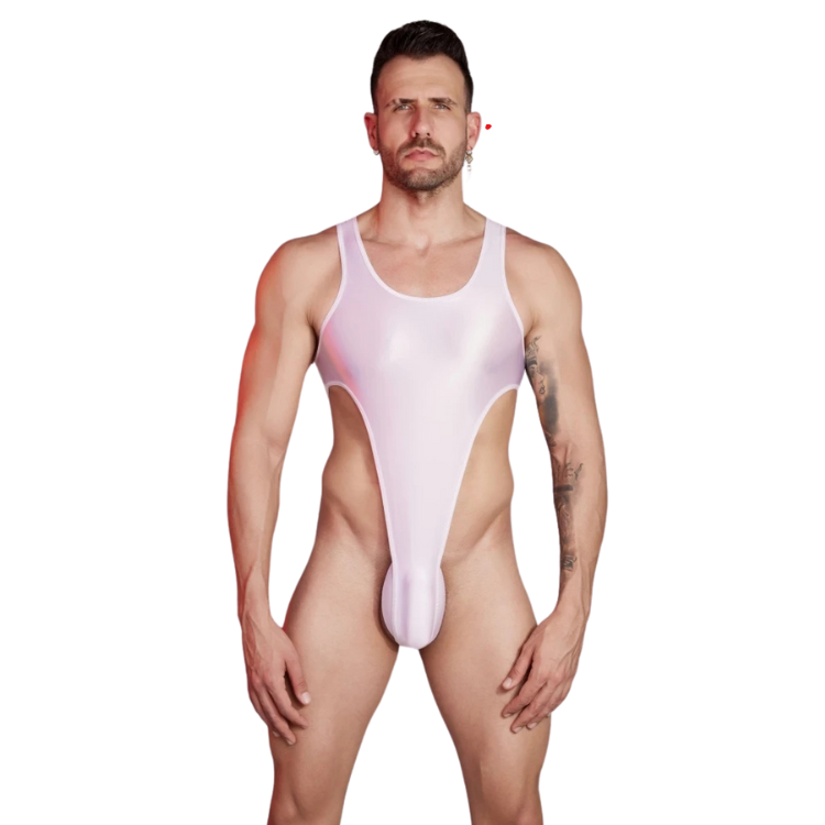 Smooth Stretch Glossy Male Playsuit