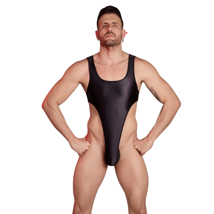 Smooth Stretch Glossy Male Playsuit