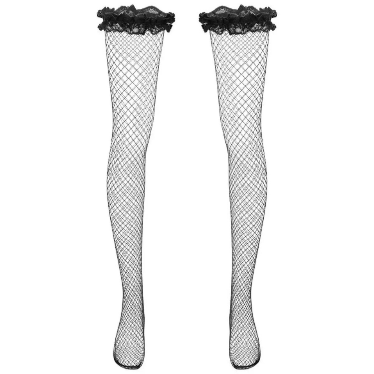 Solid Color Lace Long Tube Stockings Socks
