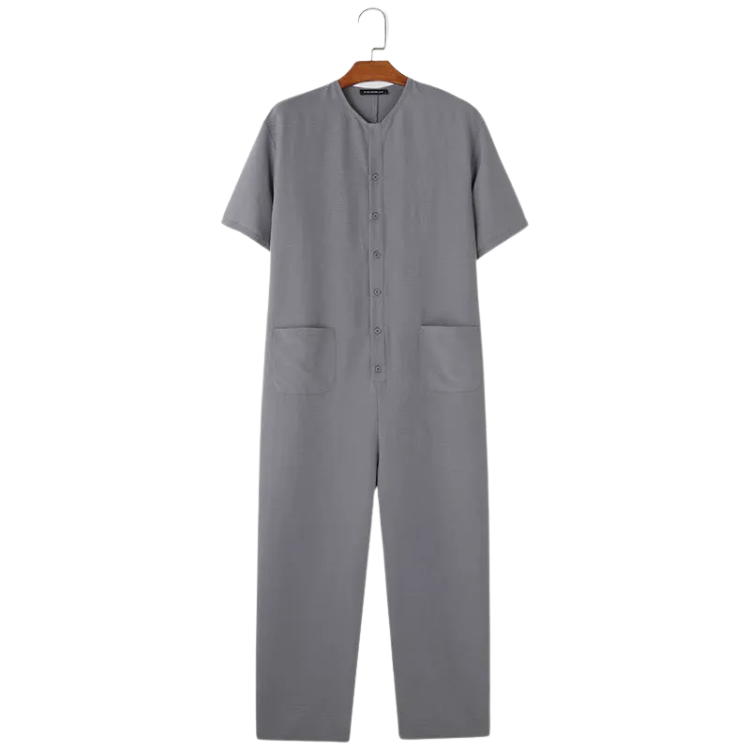 Solid Colour Romper Overalls