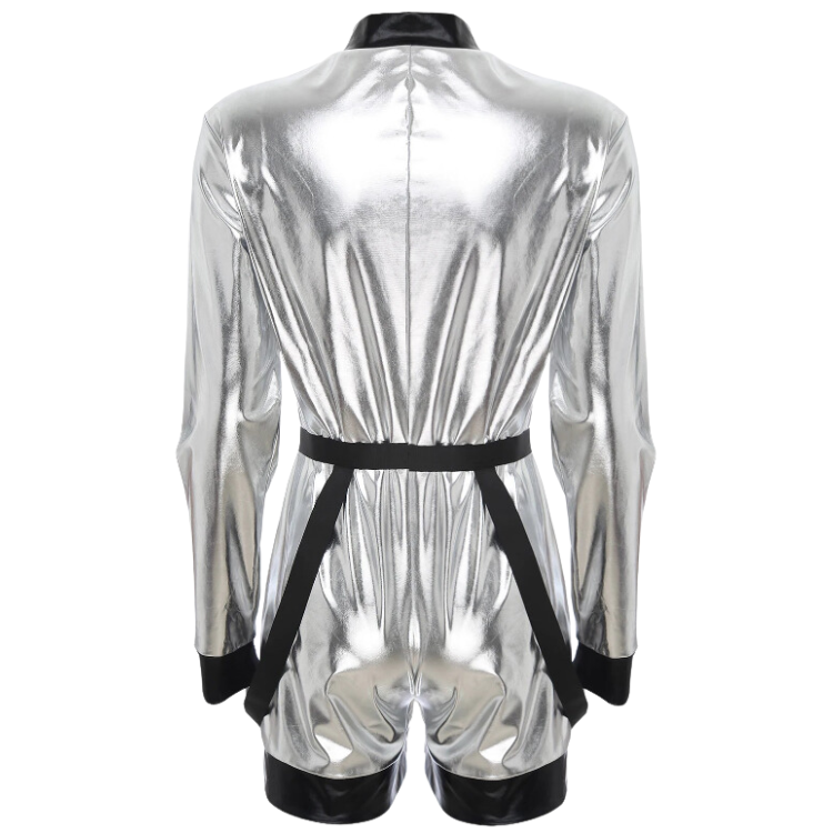 Spacewoman's Shiny Astronaut Seduction Jumpsuit