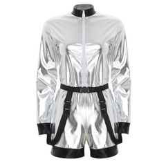 Spacewoman's Shiny Astronaut Seduction Jumpsuit