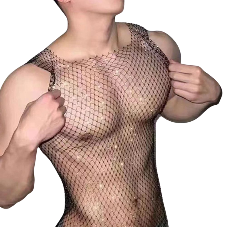 Sparkling Intrigue Diamond Mesh Vest
